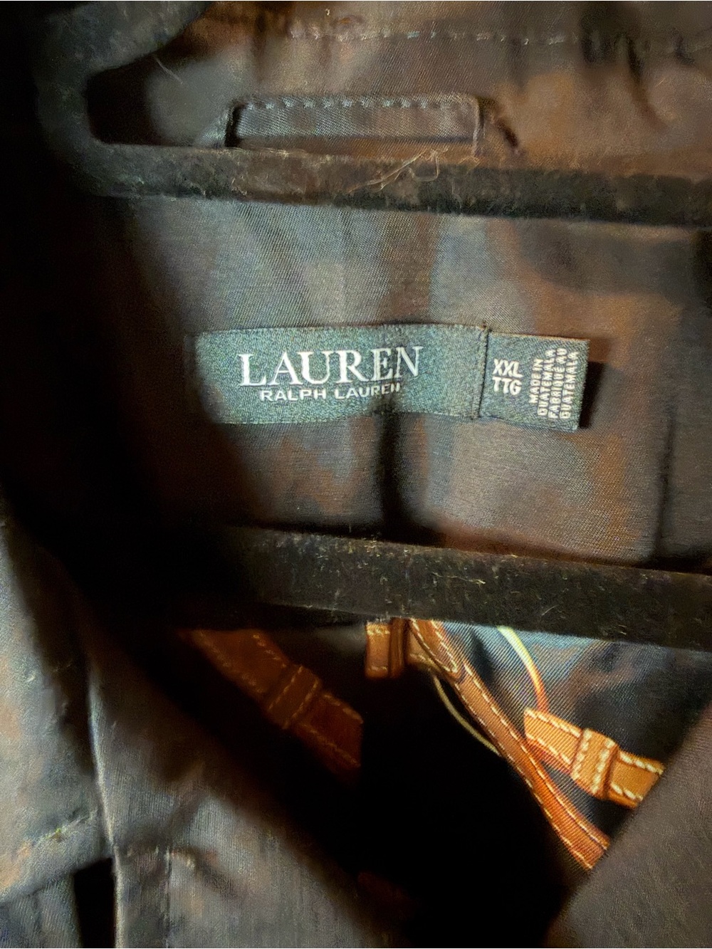 Ralph Lauren Black Double-Breasted Trench Coat with Belt - Picture 2 of 8